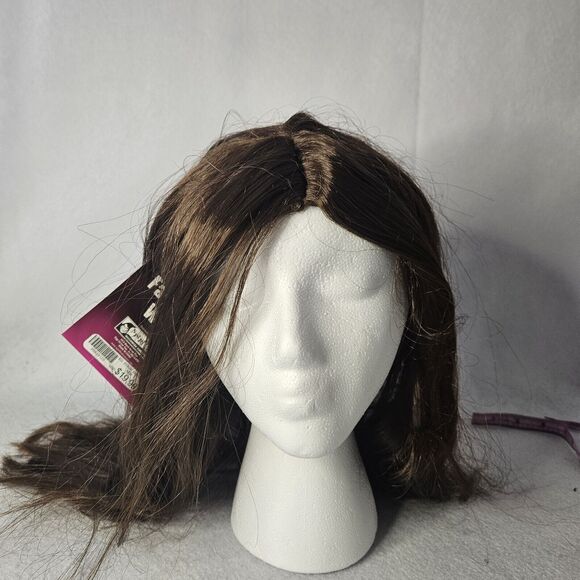 SPIRIT Deluxe Character Wig Hippie Straight Middle Part Brown - Picture 3 of 3